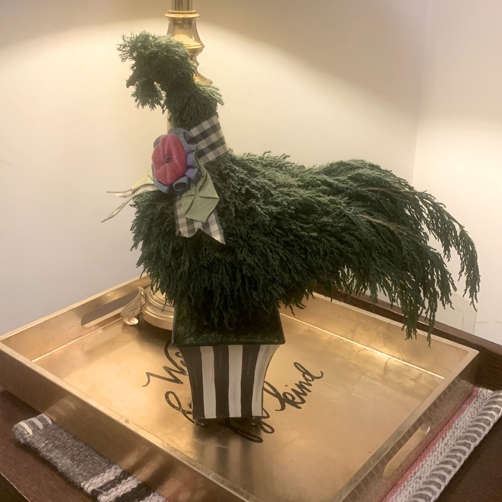 McKenzie Child’s Cypress Rooster Topiary
